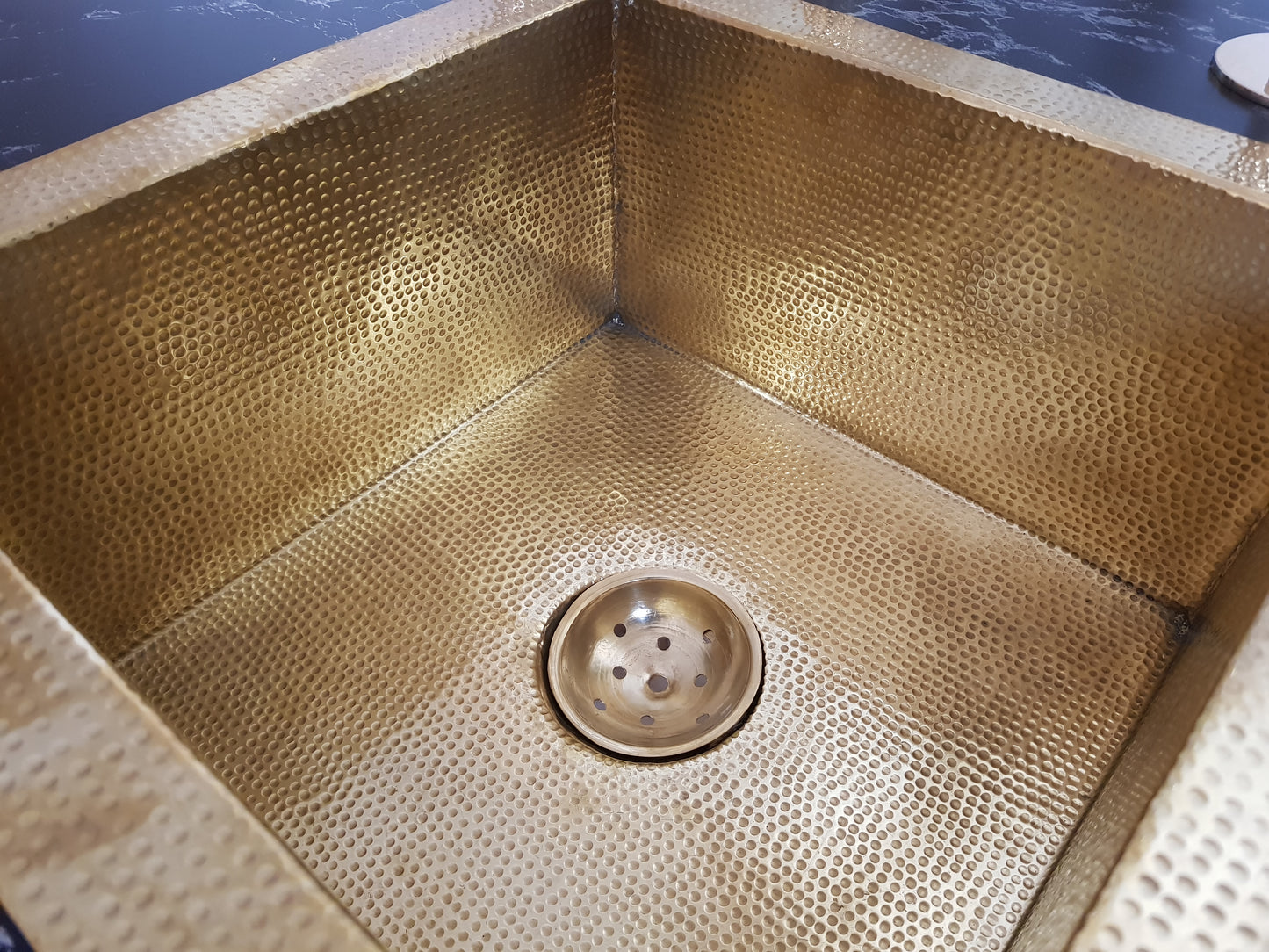 Drop-in / Undermount Brass Sink , Hammered Sink 16"x16"/8"
