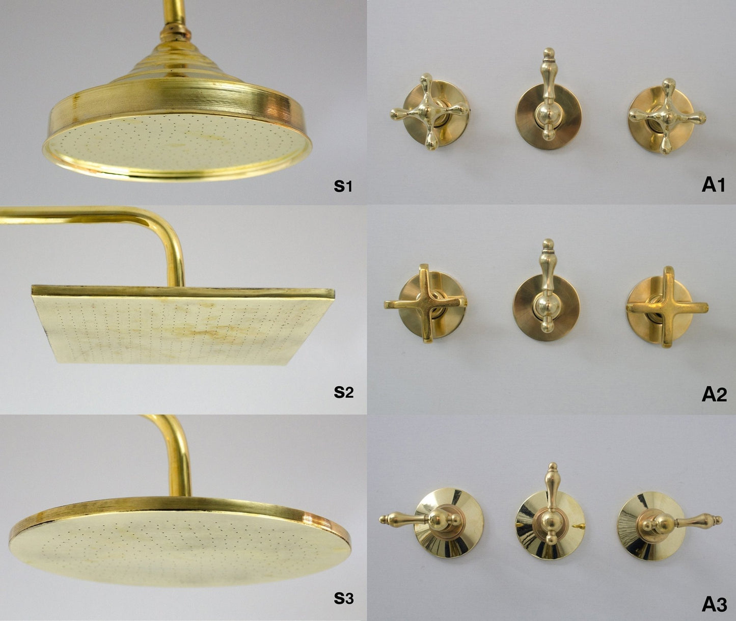 Ensemble de douche en laiton antique | Rénovation de salle de bain vintage luxueuse