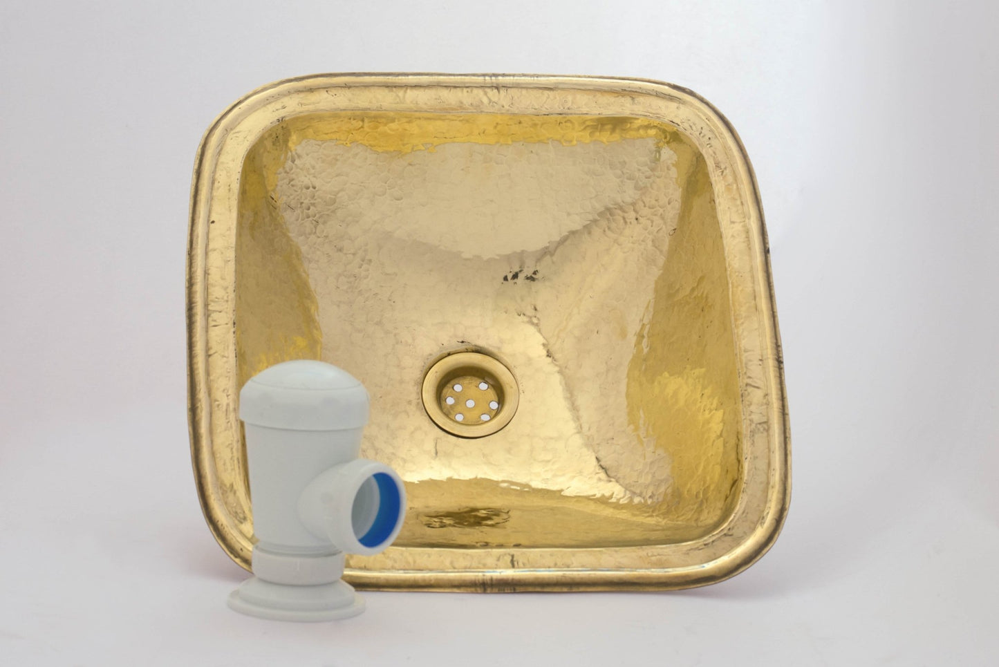 Vintage marokkanisches Einzelwaschbecken aus massivem Messing zum Einbau