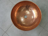 Ceramic And Brass Vessel Sink  , Round Sink 16-1/4 "