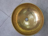 Ceramic And Golden Brass Vessel Sink  ,