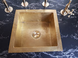 Drop-in / Undermount Brass Sink ,  Hammered Sink 16"x16"/8"