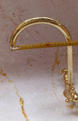 Moroccan Engraved Brass Faucet Tap,Unlacquered Brass Kitchen Faucet,Brass Wash Basin Faucet,Swan Neck Brass Faucet,Gooseneck Faucet