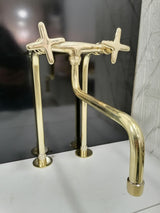 Enhance Your Kitchen with Handmade Unlacquered Brass Kitchen Faucets - Experience Timeless Elegance and Superior Craftsmanship