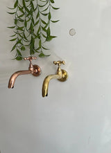 Moroccan handmade Unlaqured brass garden faucet - Moroccan brass faucet - Brass faucet .