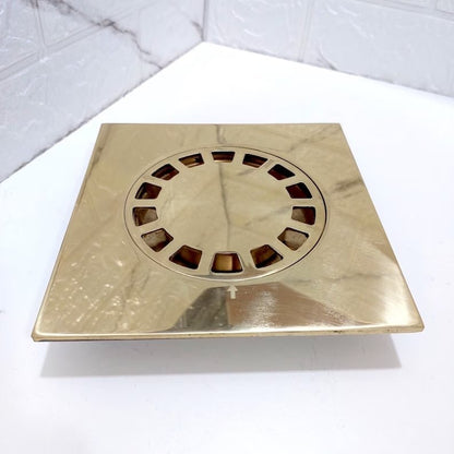 Square Shower Drain, Crafted from Solid Brass. Brass Drain Cover A Perfect Blend of Style and Durability for Your Bathroom