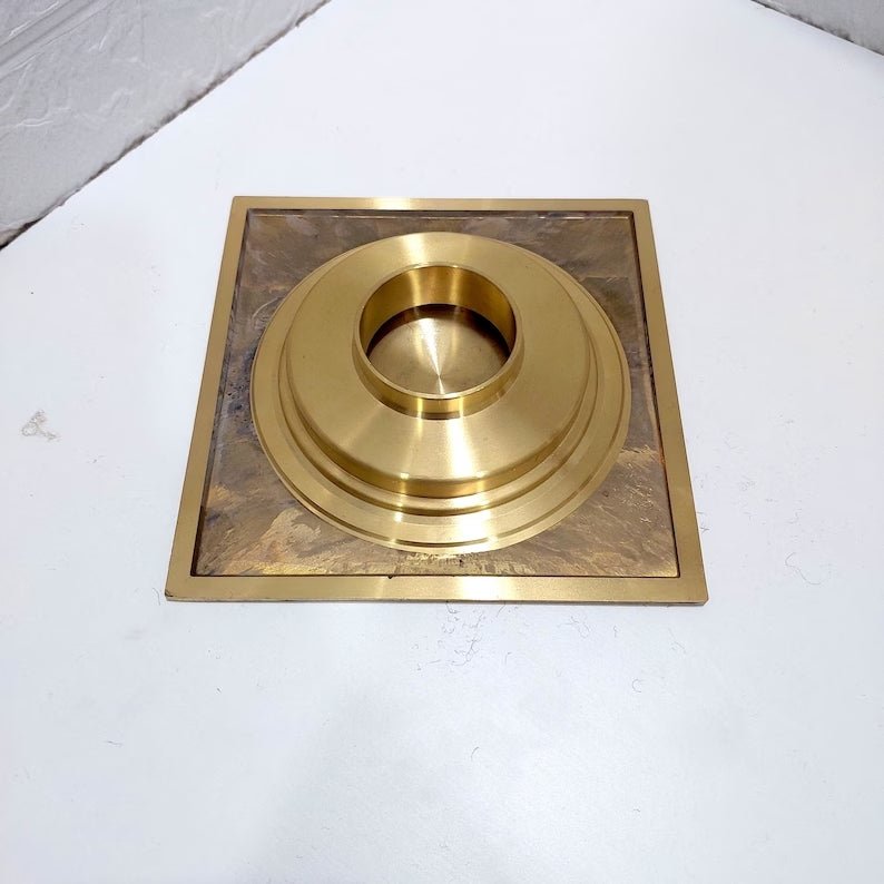 Square Shower Drain, Crafted from Solid Brass. Brass Drain Cover A Perfect Blend of Style and Durability for Your Bathroom