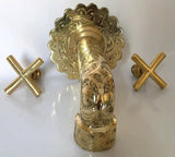 Gold Brass Engraved Faucet, Two Handle Faucet, Handmade Brass Water-Tap, Engraved Moroccan Faucet, Brass Rustic Faucet