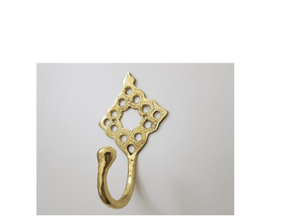 Solid Brass Hooks Handcrafted Unlacquered Brass For Wall, Antique Solid Brass Clothes Hooks