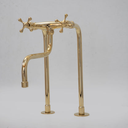 Enhance Your Kitchen with Handmade Unlacquered Brass Kitchen Faucets - Experience Timeless Elegance and Superior Craftsmanship