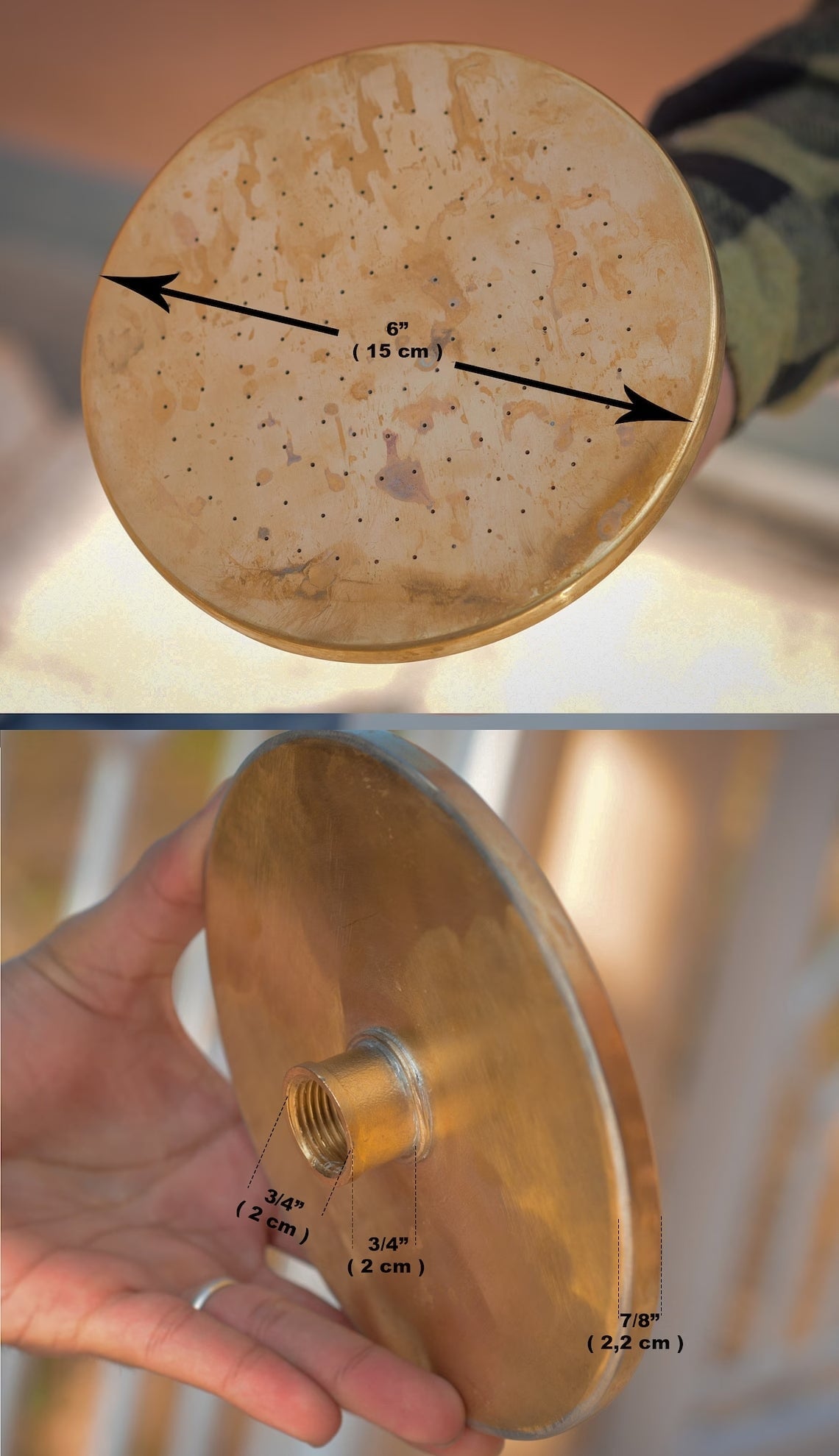 Antique Brass Shower Head
