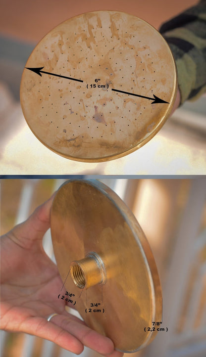 Antique Brass Shower Head