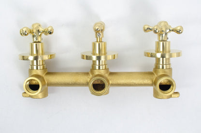 Ensemble de douche en laiton antique | Rénovation de salle de bain vintage luxueuse