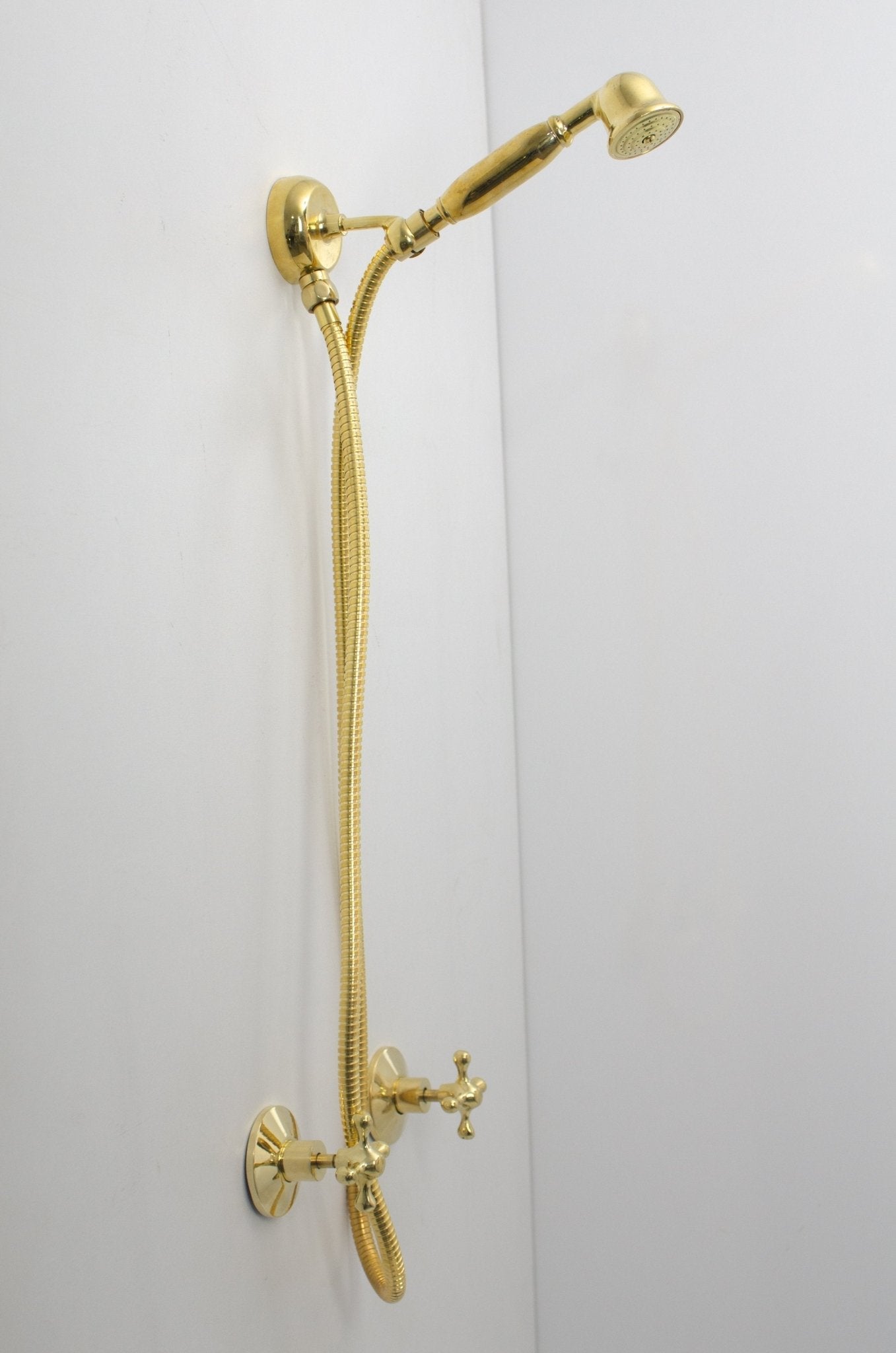 brass handheld shower head
