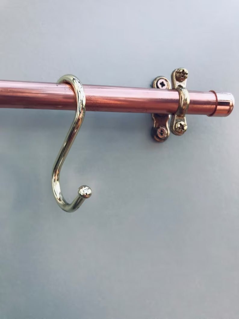 Copper & Brass Kitchen Rail, Coat Rail or Towel Rail