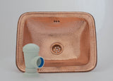 Hammered Copper Sink  , Moroccan Drop-in Sink 14-5/8" x 12-1/8"