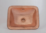 Hammered Copper Sink  , Moroccan Drop-in Sink 14-5/8" x 12-1/8"