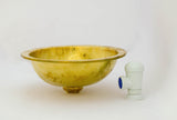 Hammered Round Vessel Sink  , Handmade Traditional Brass Sink , Diameter 16-1/8" Height 6-3/8"
