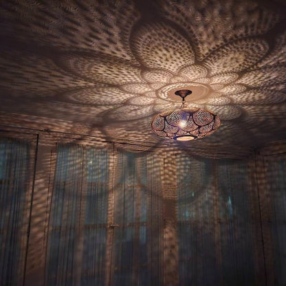 Moroccan brass pendant light