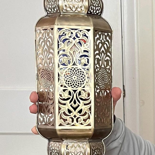 Set of 3 Elegant Moroccan Brass Wall Sconces