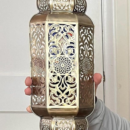 Set of 3 Elegant Moroccan Brass Wall Sconces