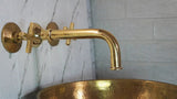 Moroccan Faucet, Wall Mounted Brass Faucet, Unlacquered Bathroom Faucet, Handmade Brass Faucet.costum faucet
