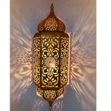 lot de 3 appliques murales marocaines en laiton : lumière ambiante, finition cuivre