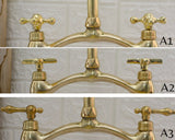 Brass Kitchen Sink Faucet: bridge design