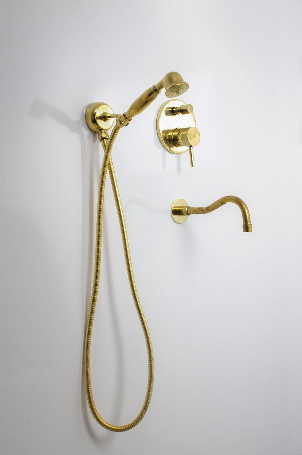 Unlacquered Brass Hand Shower System – BRASSNI