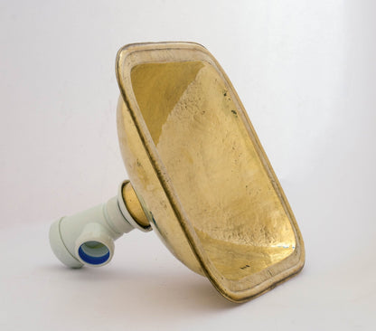 Vintage marokkanisches Einzelwaschbecken aus massivem Messing zum Einbau