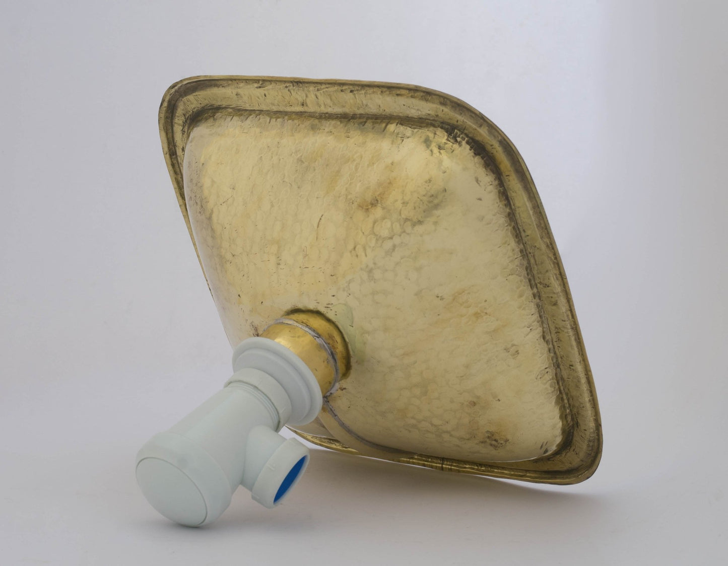 Vintage marokkanisches Einzelwaschbecken aus massivem Messing zum Einbau
