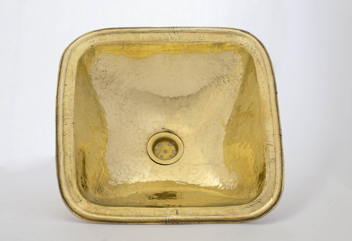 Vintage marokkanisches Einzelwaschbecken aus massivem Messing zum Einbau