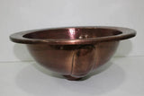 Red Copper sink; handmade with exquisite and luxurious decoration; bathroom sink