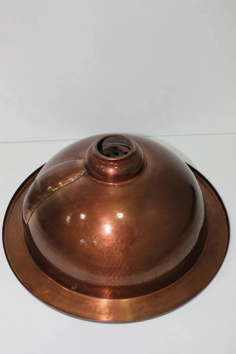 Red Copper sink; handmade with exquisite and luxurious decoration; bathroom sink