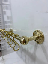 Unlacquered Brass Pot Rack Vintage Handmade Gold Brass Pot Rack Rustic Wall Mounted , Vintage kitchen pot rack rail