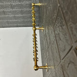 Unlacquered Solid Brass Hanging Pot and Pan, Antique Brass Pot Racks, Brass Kitchen Rail With Hooks, Brass Wall Pot Hanger, Brass Pan Rack