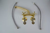 Unlacquered Brass Faucet - Wall Mount Tub Filler