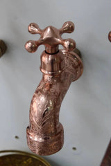 Handmade Copper Water-Tap, Moroccan Handmade Engraved Copper Finish Faucet