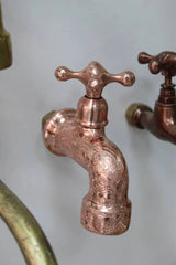 Handmade Copper Water-Tap, Moroccan Handmade Engraved Copper Finish Faucet
